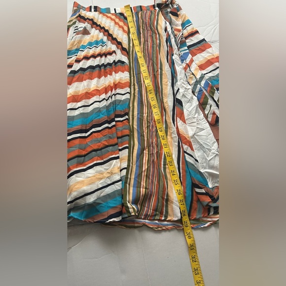 NY&C 7th Avenue Women’s Striped Midi Pleated Skirt M - Picture 7 of 7